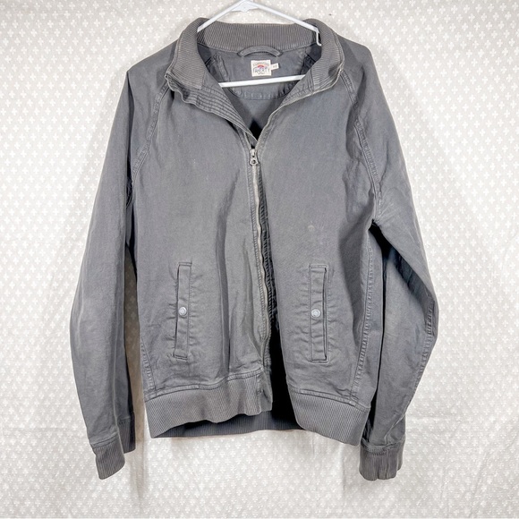 Faherty Dark Grey Utility Canvas Jacket - Picture 1 of 7